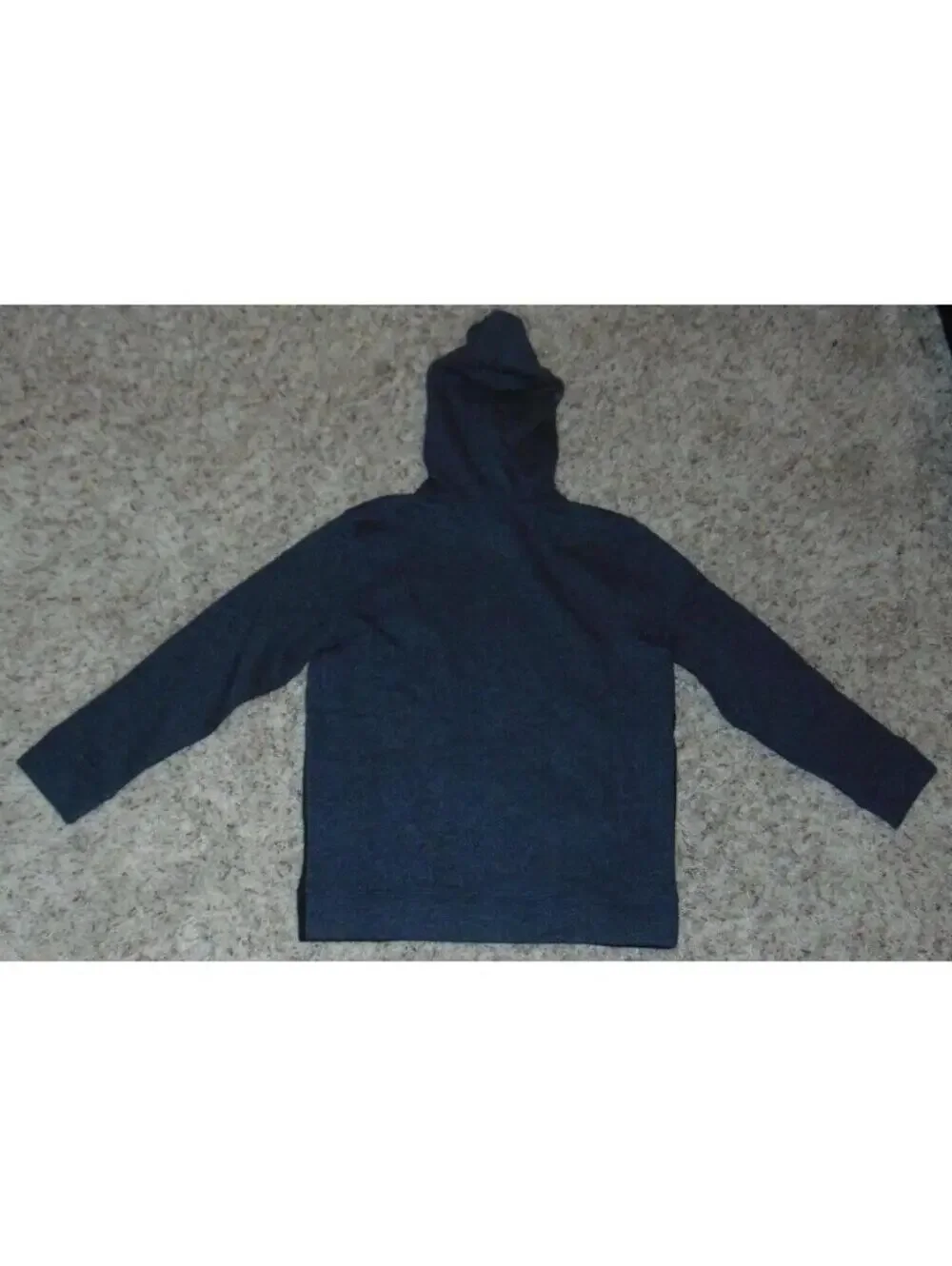 Tek Gear Hoodie Jacket Boys 10/12 Black Gray Fleece Lined Full Zip Up Husky